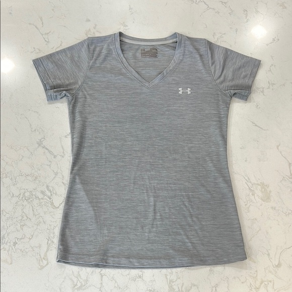 Under Armour Women's Gray V-Neck Top - Picture 1 of 6